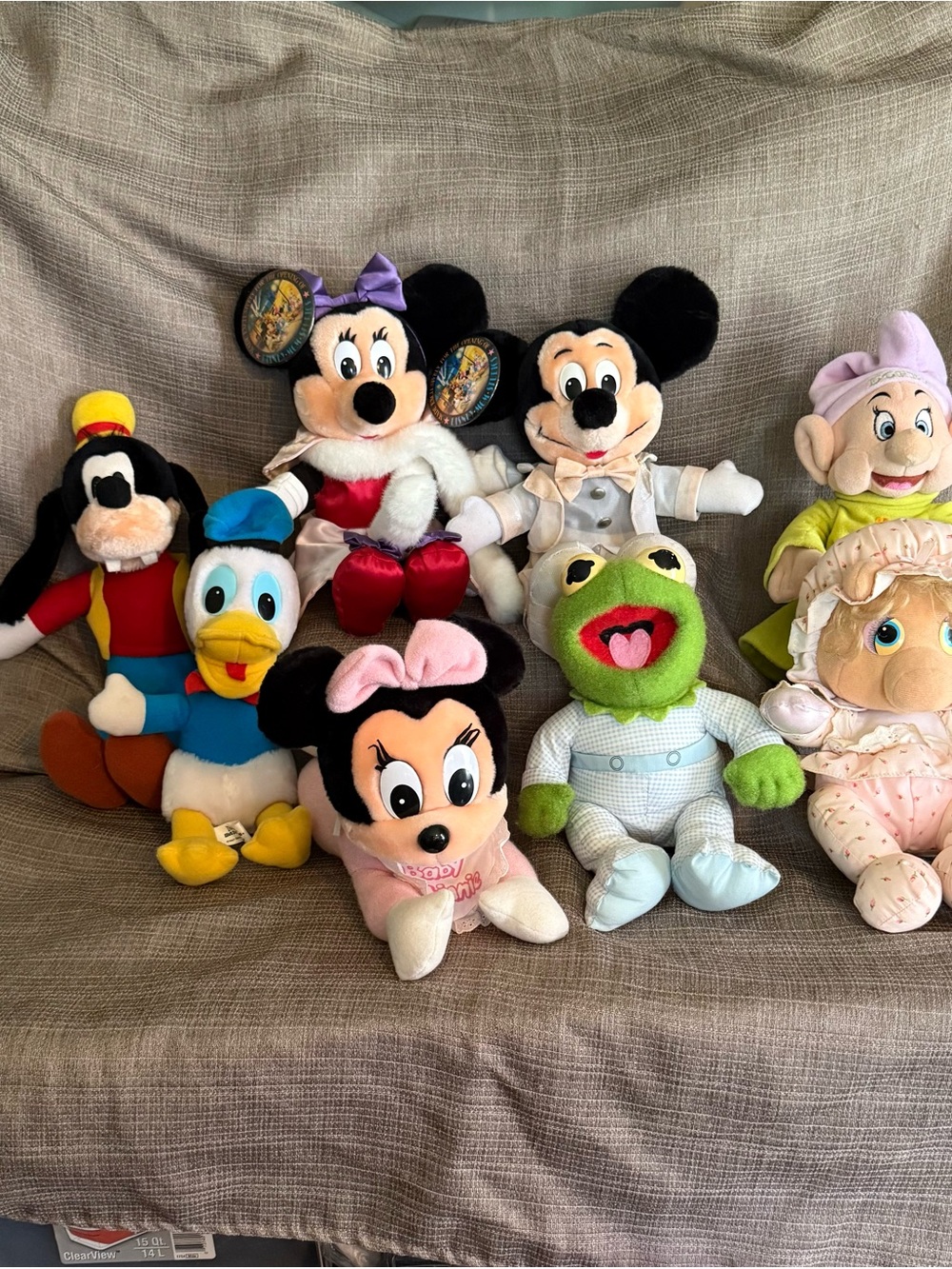 Disney Plush Set - Black, Pink, Red, Green & Blue Characters Collector’s Bundle